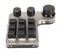 Airshi Tastiera Programmabile Fai-da-Te, 9 Tasti Portatili 3 Manopole Manopola Girevole Tastiera Programmabile Wireless USB Cablata con Luce RGB per Laboratorio (#1)