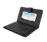 Airshi Tastiera, Tastiera Tailandese Portatile Nera con Custodia Protettiva in Pelle, 4,5-6,8 Pollici per Schermo del Telefono Nativo Tailandese