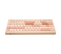 Airshi Tastiera, Tastiera Wireless Dual Mode 84 Tasti Silenziosi per Tablet (Colore del tè al Latte)