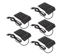Airshi Tastierino Numerico, da 4,9 Piedi 18 Tasti Plug and Play Tastierino Numerico Cablato Ergonomico per Banca (5 pezzi)