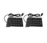 Airshi Tastierino Numerico, da 4,9 Piedi 18 Tasti Plug and Play Tastierino Numerico Cablato Ergonomico per Banca (2 pezzi)