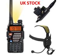 Airsoft 2 Modi Radio Set Kit Baofeng Uv-5R Cuffie Bowman Sordin Tan Nero Verde