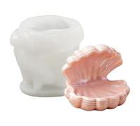 Airssory 1 Pc 3D Shell Forma Gioielli Stoccaggio Stampo In Silicone Resina Casting Figura Stampo per FAI DA TE Candela Epossidica Artigianato Cera Fatta A Mano e Decorazioni per la Casa 6 ×