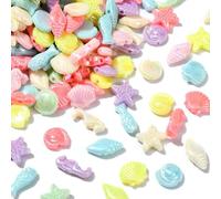 Airssory 1000 perline acriliche colorate AB placcate a forma di animale marino oceano marino, perline per braccialetti e gioielli fai da te