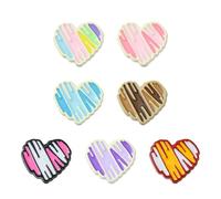 Airssory 14 perline smaltate a forma di cuore, 7 colori, per gioielli fai da te, bracciali, collane, orecchini, borse, portachiavi, decorazioni per telefono