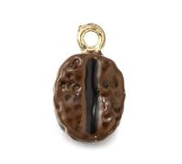 Airssory 15 ciondoli smaltati creativi a chicco di caffè, imitazione cibo, caffè, per gioielli fai da te, bracciali, collane, orecchini, borse, portachiavi, decorazione per telefono