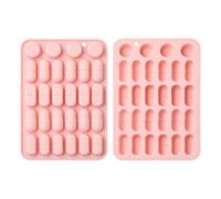Airssory 2 stampi in silicone a forma di pillola per medicine e pillole per cioccolato, cubetti di ghiaccio, torte, dessert, caramelle, mousse, pasticceria, sapone fatto a mano, topper per cupcake e