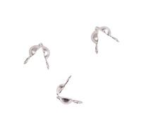 Airssory 200 pezzi Acciaio inossidabile 316 3mm Dimensioni interne Catena a sfera Punte per perline Calotte Ends Clamshell Knot Cover Cap Chiusura chiusura Bulk per la creazione di gioielli