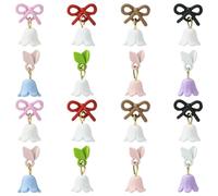 Airssory 24 pz 8 colori Bowknot Lily of the Valley cabochon fiore decorazione nail art per fai da te unghie accessori abbellimento forniture di decorazione sfuso