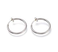 Airssory 4 pz 18MM 304 In Acciaio Inox Retrattile Clip Orecchini A Cerchio Ganci Non Forato Orecchie Molla Risultati per Gioielli FAI DA TE Orecchini Fare Risultati Decorazione Bulk