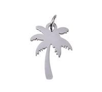 Airssory 5 pezzi 201 in acciaio inox metallo vuoto albero di cocco palma pendenti con ciondoli stampaggio per la creazione di gioielli accessori fai da te - 17x12mm