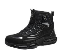 Airstride Safety Trainers Mens 2.0, High-Top Non-tie Anti Smashing Anti Bacchetta Confortevole Anti Slip Safety Boots Shoes, Nero , 42 EU