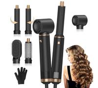 Airstyler 5 in 1, set multiuso, 1000 W, spazzola ad aria calda, set con asciugacapelli, ferro arricciacapelli automatico, spazzola per asciugacapelli, capelli per raddrizzare, ricci, volume