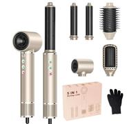 Airstyler 5 IN 1, Styler capelli con asciugacapelli 110000 RPM 20M/S per asciugatura rapida, Hair styler con arricciacapelli ad aria, Spazzola Lisciante, volumizzante, Leggero e silenzioso 340g