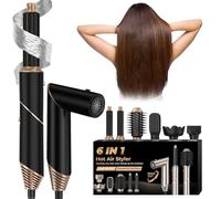 Airstyler Hairstyler, 6 in 1, pettine pieghevole ad aria calda, spazzola ad aria calda, asciugacapelli con spazzola per asciugacapelli, arricciacapelli per auto, spazzola rotonda
