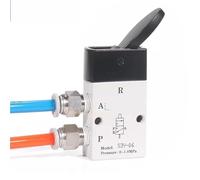 AirTAC Valvola meccanica originale S3Y-M5/S3Y-06/S3Y-08 Valvola di controllo manuale a bilanciere Valvole pneumatiche (S3Y-08 4MM)