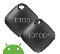 Airtag Android,Smart Tracker Tag Localizzatore GPS per Android Funziona con Google Dov'è App Bluetooth Tracker Compatibile con Trova dispositivo (Solo Android) per Chiavi/Bagagli (Nero, 2 Pack)
