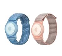 AirTag Bracciale per Bambini,2 PCS Airtag Braccialetto per Bambini Cintura di Sicurezza Bambino Anti-perso Catena da Polso Regolabile Nylon Anti-perso Airtag Braccialetto