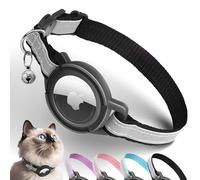 Airtag - Collare per gatti Breakaway, Odokele riflettente per gatti, con supporto per etichetta Apple Air, per gattini, localizzatore GPS per gatti, collare regolabile con fibbia di sicurezza a