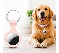 AirTag - Custodia portachiavi compatibile con Apple Air Tag di prima e seconda generazione, custodia protettiva in silicone per GPS, antigraffio, antiurto, per chiavi, bagagli, collari per animali