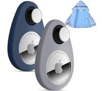 Airtag Holder for Kids Hidden 2 Pack Aggiornato GPS Tracker Case, Anti-Rimozione Airtag Silicone Case con spille di sicurezza, Evitare la perdita Airtag, Adatto per bambini, anziani, animali