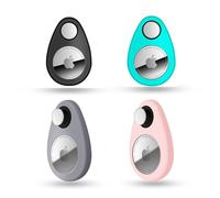 Airtag Holder Hidden - Confezione da 4 custodie per localizzatore GPS, anti-rimozione, in silicone, con spille, adatte per bambini, anziani, animali domestici, zaini, bagagli (nero, grigio, verde,