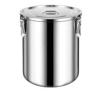 Airtight Food Container - Large Capacity Stainless Storage, Leakproof Sealed Kitchen Canister Grain Keeper, Durable Metal Pantry Organizer Dry Goods Holder, Secure Lid System Freshness Preservation So