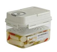 Airtight Pickle Container, Korean Pickling Storage, Press-Type 4L Pickle Box with Silicone Lock Lid, Solid-Build Fermentation Vessel for Brine Submerging, Food Preserving, and Flavor Enhancing