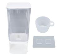 Airtight Rice Keeper | One - Touch Press Design for Easy Grain Access | Wall Mounted Food Storage Container for Rice/Beans/Oats | Transparent Kitchen Organizer (M(66x45x17cm/26x17.72x6.69in))