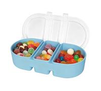 Airtight Snack Boxes - Divided Bowl With Lid, Silicone Meal Prep Storage Containers | Reusable Meal Containers For Sauce Salad Fruit Nut Condiment Travel Workplace Picnic School, Dishwasher Safe