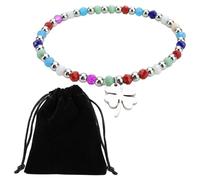 AIRTILY 1 Pezzo di Braccialetto di Perle Colorato, 1 Pezzo di Borsa da Stoccaggio Nero, Braccialetto Boho, Braccialetto Elee, Accessori per Donne.