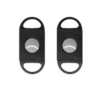 AIRTILY 2 Pezzi di Forbici per Sigari Neri, Taglierina Portatile per Sigarette, Regali per Feste, Trituratore per Sigarette in Acciaio Inossidabile.