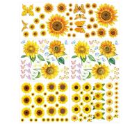 AIRTILY 2 Set di Adesivi di Girasole, Adesivi Decorativi Freschi, Adesivi Manuali Impermeabili, Possono Decorare Il Diario, La Conchiglia E Il Computer del Telefono Cellulare.