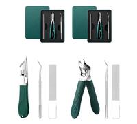 AIRTILY 2 Set di Obliquo Nail Clipper Set, Tagliaunghie Speciale per La Scanalatura del Chiodo, Heavy-Duty Dell'Unghia del Piede Forbici, Sharp Wide-Apertura Tagliaunghie.
