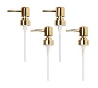 AIRTILY 4 Pezzi di Testa della Pompa Dorata con Paglia, Creativa E Bella E Multifunzionale Testa di Pompa di Plastica, Riutilizzabile, Adatto alla Lotteria, Shampoo in Gel Doccia.