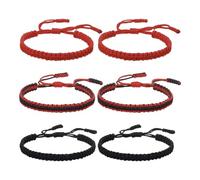 AIRTILY 6 Pezzi Semplici Corde per Le Mani delle Coppie, Corde Intrecciate A Mano Regolabili, Braccialetti di Amicizia Felici, Adatti per Uomini E Donne da Indossare.