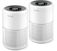 AIRTOK 2PC Purificatore Aria, Purificatore d'Aria con Spugna Aromatica,H13 HEPA Air Purifier rimuove polvere,odori di animali domestici, filtro d'aria a 4 stadi|3 velocità della ventola