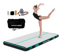 AirTrack Nordic Carbon Air Track 3m/4m/5m/6m/8m con Pompa Elettrica ad Aria - Tappeto Ginnastica Artistica da Casa - 1,5m di Larghezza e 15cm di Spessore - Tappetino Gonfiabile, Air Track Tumbling