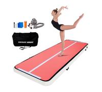 AirTrack Nordic Home 3 m Special Edition con pompa ad aria, tappetino da ginnastica gonfiabile, per ginnastica, yoga, resistente e facile da trasportare, tappetino sportivo Air Track (Corallo)