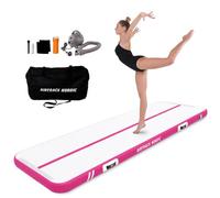 AirTrack Nordic Standard Tappetino gonfiabile per ginnastica 3-8 m - resistente e facile da trasportare - con pompa ad aria elettrica (3, rosa)