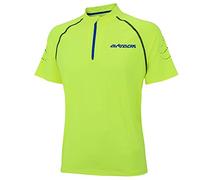 Airtracks, maglietta tecnica a compressione, per la corsa, a maniche corte, traspirante, in spandex ad asciugatura veloce, per fitness o jogging, Uomo, neon, M