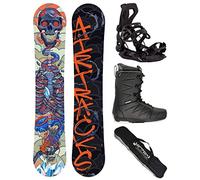 Airtracks Snowboard Set Tavola Diamond Heart Carbon Wide Hybrid Rocker Uomo 150 - Attacchi Master - Scarponi Star Black 42 - SB Bag