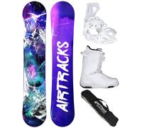 Airtracks Snowboard Set Tavola High M Carbon Hybrid Rocker Donna 155 + Attacchi Master + Scarponi Strong ATOP W 38 + SB Bag