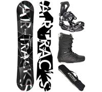 Airtracks Snowboard Set Tavola Refractions Game Extra Wide Uomo 165CM - Attacchi Master - Scarponi Star Black 42 - Sacca/Nuovi
