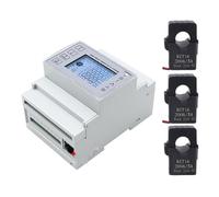 AIRUIXI contatore di energia Misuratore di consumo energetico bidirezionale trifase su Guida DIN, Ethernet TCP retroilluminato con trasformatore di Corrente 100/150/200 A TAC4371CT(Meter 100ACT)