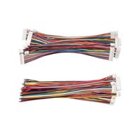 AIRUIXI Kit di connettori 100 Pezzi/Lotto 1,25 connettore for Cavo JST 2/3/4/5/6/7/8/9/10 Pin Linea Elettronica Testa Singola terminale di Collegamento Spina 28 AWG 10 cm Fai da Te(10P)