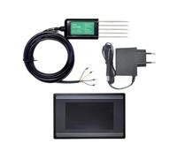 AIRUIXI Misuratore di Terreno Kit sensore 8 in 1 for umidità del Suolo, Temperatura, umidità, EC, PH, salinità, NPK con Touch Screen HMI(E.U Power Adapter)