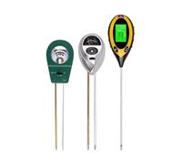 AIRUIXI Misuratore di Terreno Misuratore di fertilità del Terreno 2/3/3/5/6 in 1, Multifunzionale, PH, Temperatura, Luce Solare, umidità, Luce, analizzatore di Terreni(6 in 1 Black)