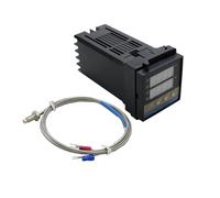 AIRUIXI Relè a Stato Solido Termostato PID Digitale RKC REX-C100 Regolatore di Temperatura Digitale REX-C100/ relè SSR 40A/sonda termocoppia K/dissipatore di Calore(RKC-C100 Kit 2Pcs)