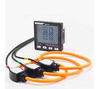 AIRUIXI Schermo Tattile HMI Misuratore di energia ME337 monofase e trifase con Display LCD e Pinza amperometrica a Bobina di Rogowski(10-1000A(Meter+100mm Coil))
